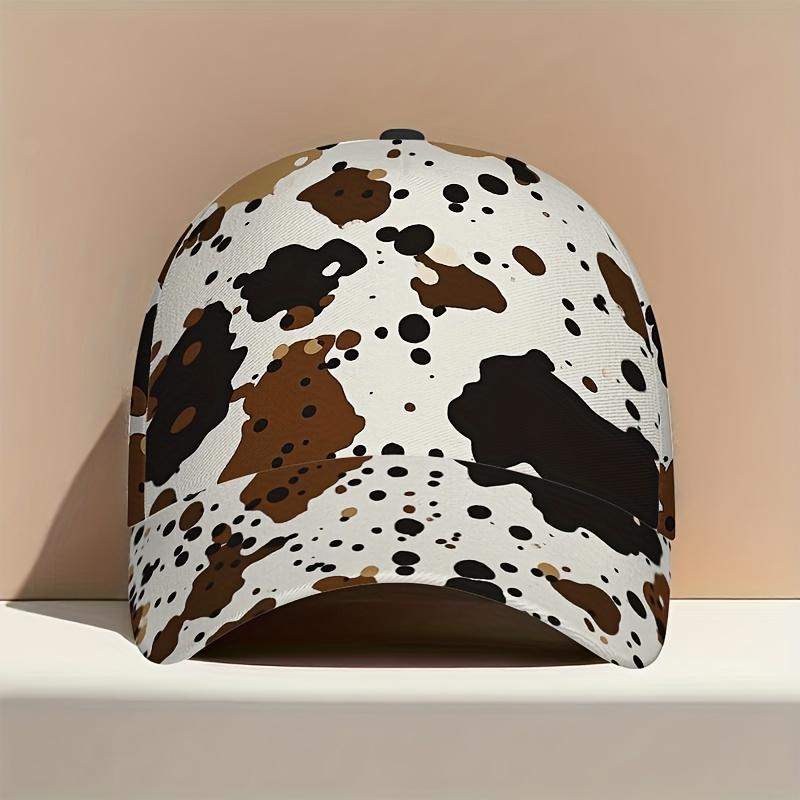 1pc of a Classic Baseball Cap Featuring a Brown And White Cow Spots Design a Lightweight, Adjustable Duckbill Hat
1pc of a Classic Baseball Cap Featuring a Brown And White Cow Spots Design a Lightweight, Adjustable Duckbill Hat