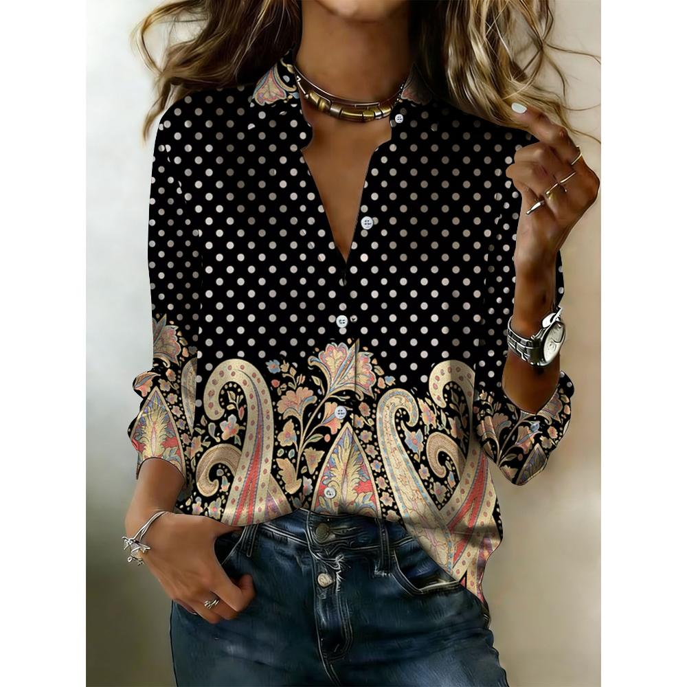 Bohemian style paisley pattern long-sleeved shirt. Women s casual collar buttoned shirt, suitable for free and flexible, colorful daily wear. 2XL чорний
Bohemian style paisley pattern long-sleeved shirt. Women s casual collar buttoned shirt, suitable for free and flexible, colorful daily wear. 2XL чорний