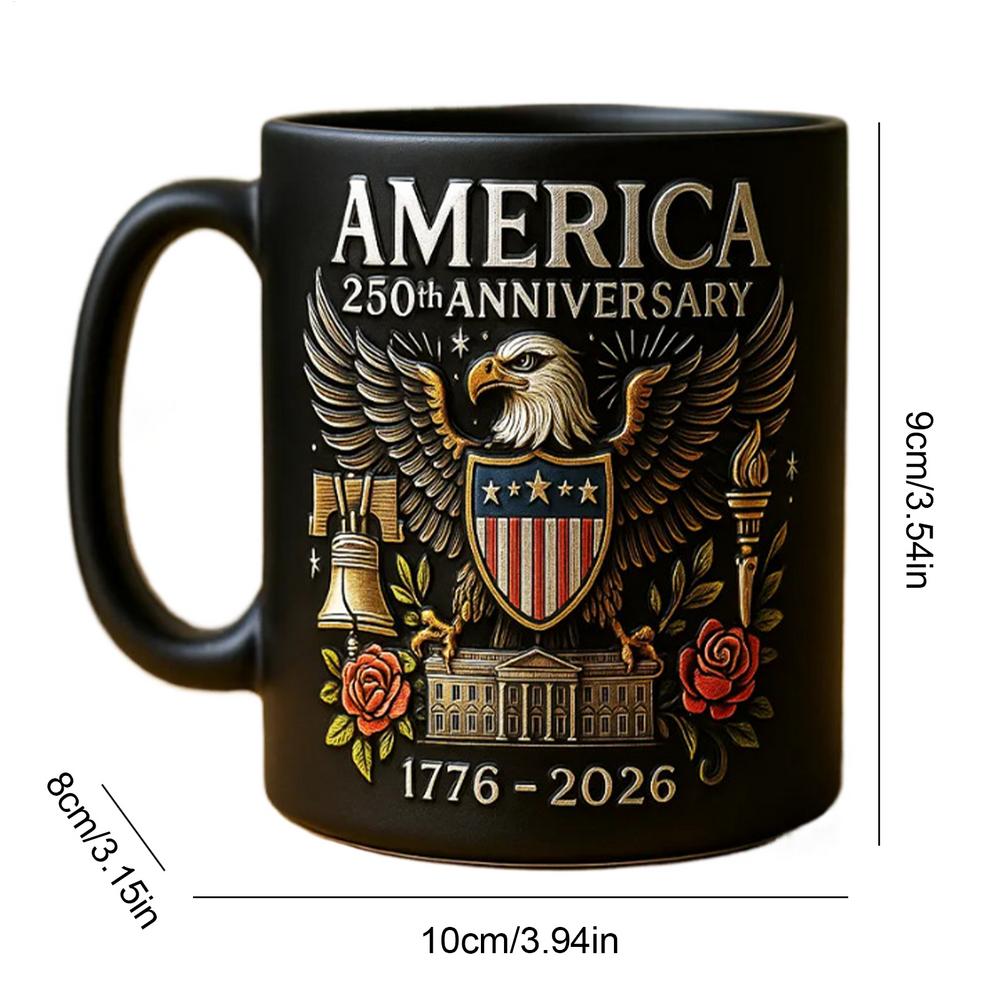 Ceramic Coffee Mugs 11 Oz Ceramic Cups 250th Cup With Flag & Eagle Design Commemorative Cultural Symbol For Women Adults Hot Tea 325ml
Ceramic Coffee Mugs 11 Oz Ceramic Cups 250th Cup With Flag & Eagle Design Commemorative Cultural Symbol For Women Adults Hot Tea 325ml