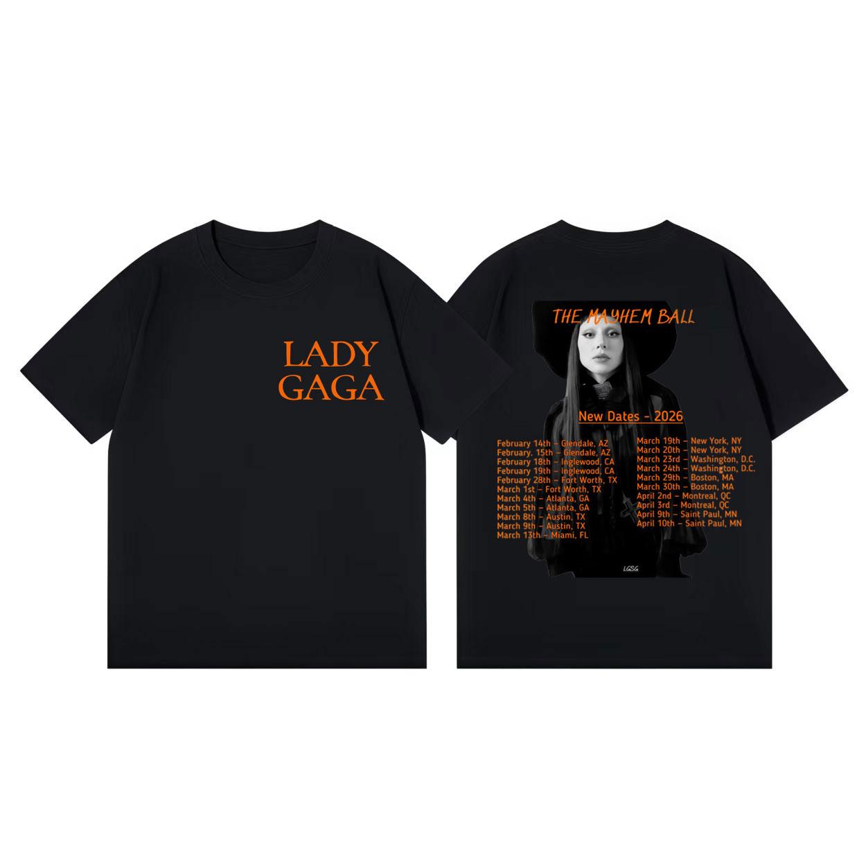 Singer Lady Gaga The Mayhem Ball Tour 2026 Tshirts High Quality Fashion Short Sleeve T Shirts Men Women Casual Cotton Tshirt 4XL
Singer Lady Gaga The Mayhem Ball Tour 2026 Tshirts High Quality Fashion Short Sleeve T Shirts Men Women Casual Cotton Tshirt 4XL