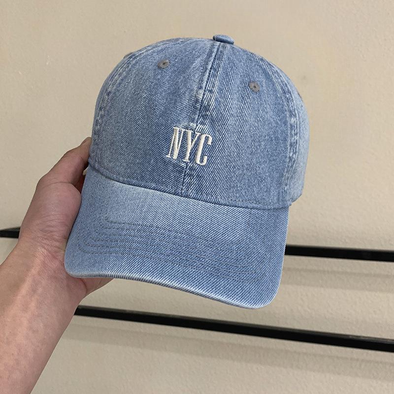 Spring and Summer Washing Denim Embroidered Baseball Cap for Women Korean Style Fashionable Street Sunshade Showing Face Small Baseball Cap 56-59 adjustable
Spring and Summer Washing Denim Embroidered Baseball Cap for Women Korean Style Fashionable Street Sunshade Showing Face Small Baseball Cap 56-59 adjustable