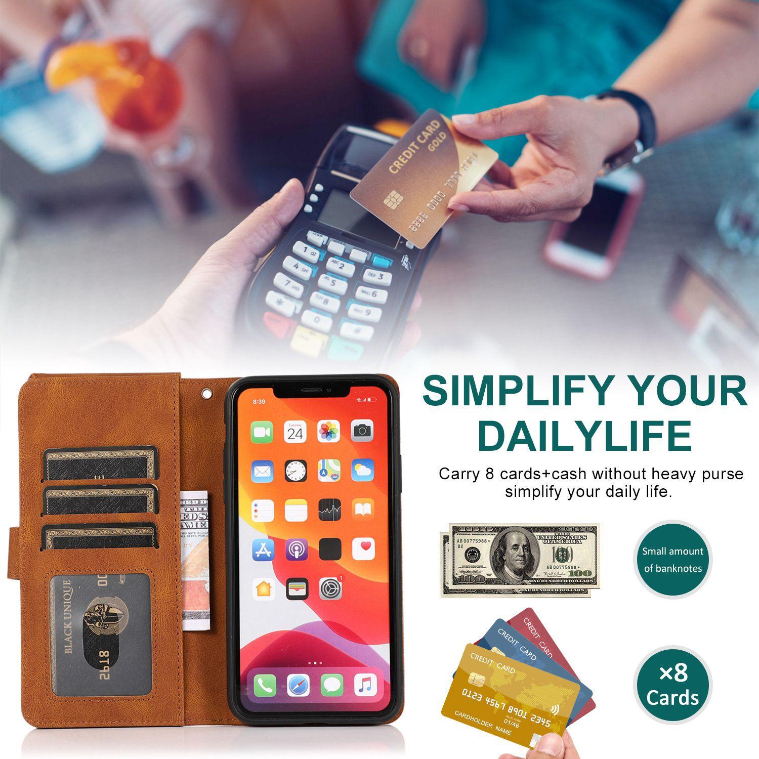 For iPhone 14 Pro 6.1 inch Zipper Pocket Skin-touch Multiple Card Slots Case PU Leather Wallet Stand Phone Cover with Hand Strap Black
For iPhone 14 Pro 6.1 inch Zipper Pocket Skin-touch Multiple Card Slots Case PU Leather Wallet Stand Phone Cover with Hand Strap Black