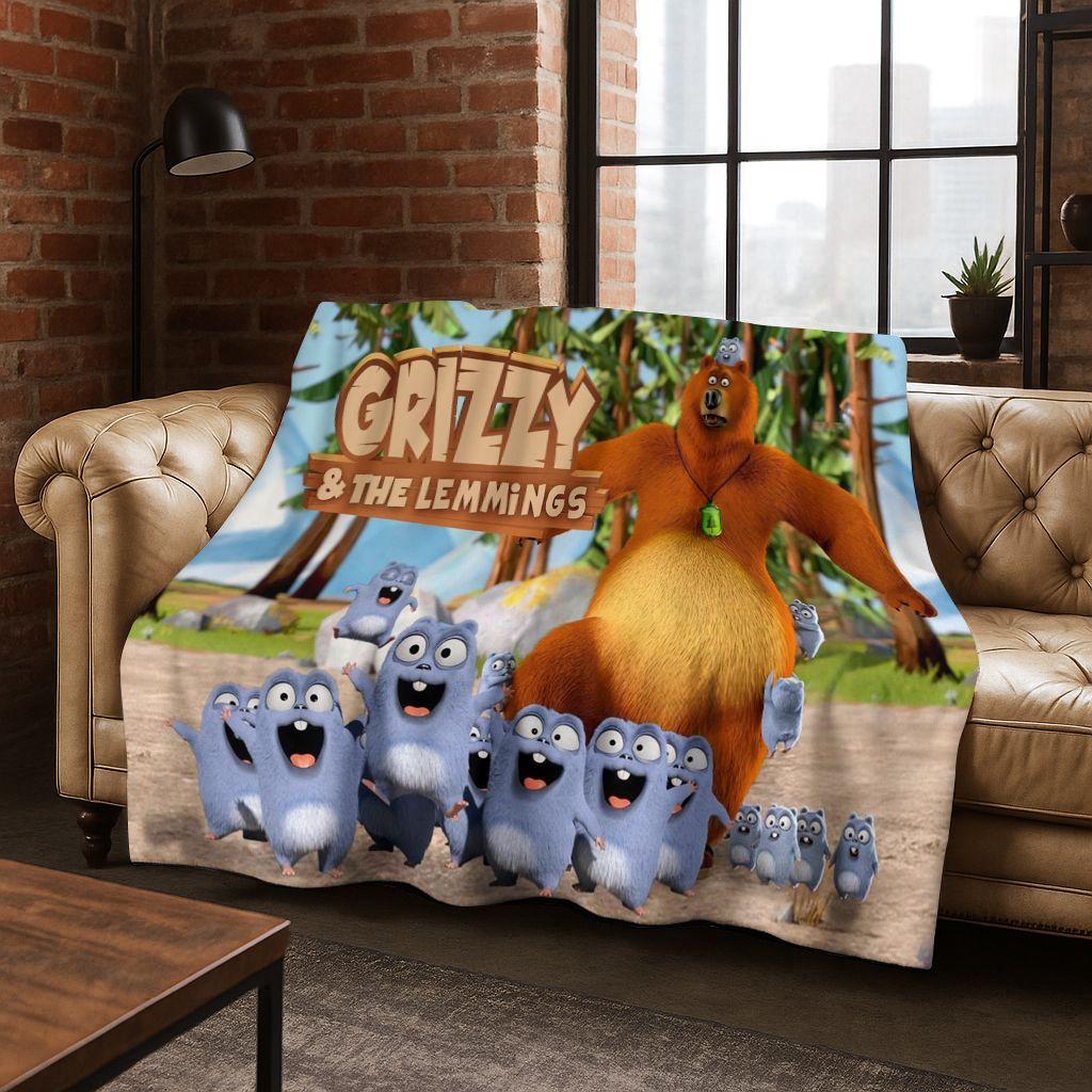 Funny Grizzy and The Lemmings Cartoon Flannel Blanket Soft Warm Throw Blanket for Bed Bedroom Room Living Room Travel Picnic Kid 75x90cm
Funny Grizzy and The Lemmings Cartoon Flannel Blanket Soft Warm Throw Blanket for Bed Bedroom Room Living Room Travel Picnic Kid 75x90cm