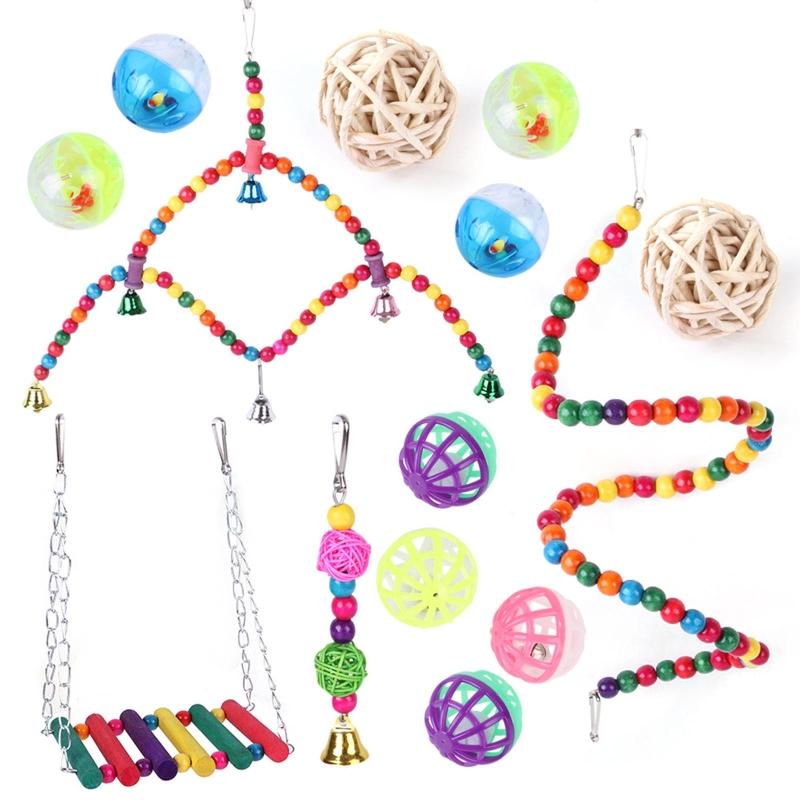 14 Pack Bird Toys for Parakeets Swing Ladder Parrot Cage Decor Release Anxiety 1
14 Pack Bird Toys for Parakeets Swing Ladder Parrot Cage Decor Release Anxiety 1