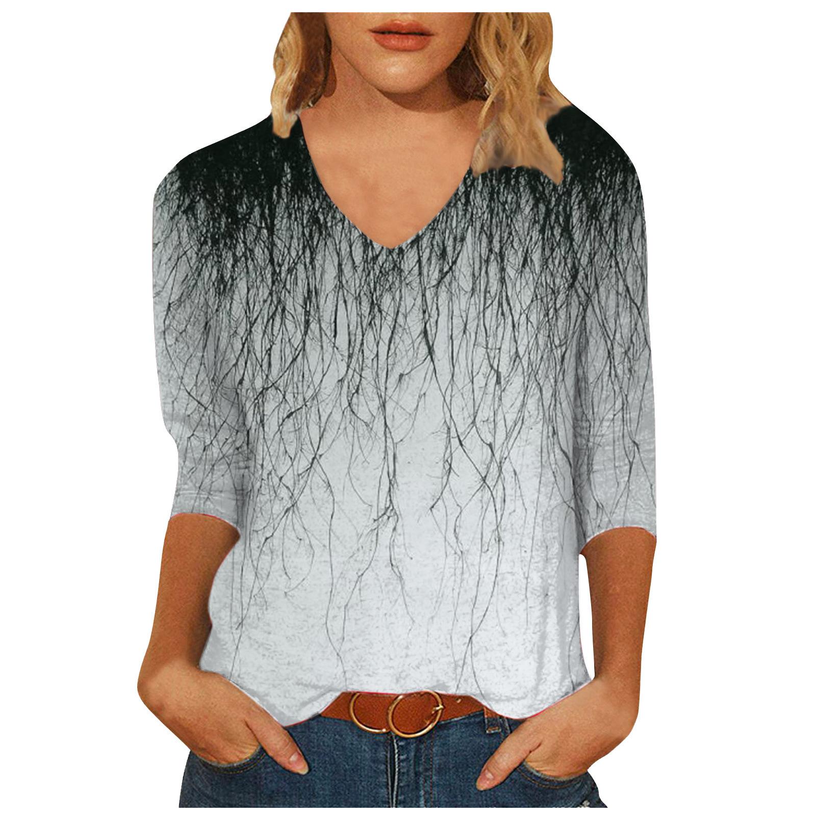 Women s Casual V-Neck 3/4 Sleeve T-Shirt Top Spot 2XL сірий колір
Women s Casual V-Neck 3/4 Sleeve T-Shirt Top Spot 2XL сірий колір