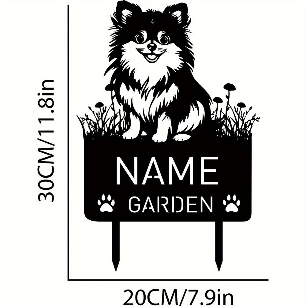 Vintage Metal Pomeranian Garden Stake Customizable Name Plate Outdoor Decor
Vintage Metal Pomeranian Garden Stake Customizable Name Plate Outdoor Decor