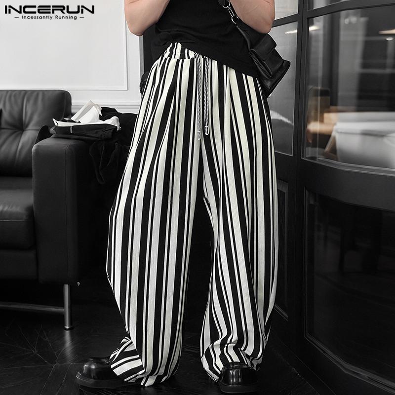 INCERUN Men Drawstring Elastic Waist Striped Casual Long Wide Legs Pants Trousers S чёрный
INCERUN Men Drawstring Elastic Waist Striped Casual Long Wide Legs Pants Trousers S чёрный