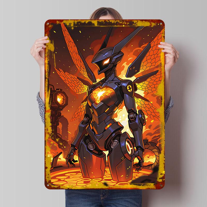 Fiery Robot With Wings Metal Poster Customized Wall Art Retro Vintage Tinplate Signs for Gamer Room Decoration At Home Man Cave 20x30cm(7.8x11.8inch)
Fiery Robot With Wings Metal Poster Customized Wall Art Retro Vintage Tinplate Signs for Gamer Room Decoration At Home Man Cave 20x30cm(7.8x11.8inch)