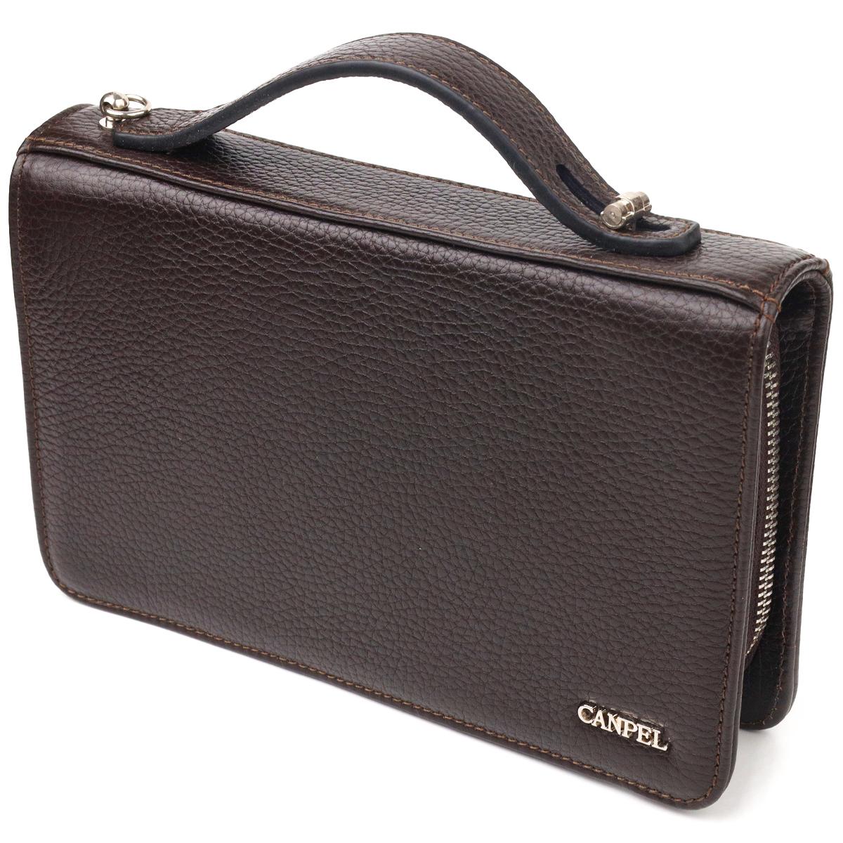 Містка чоловіча барсетка на два відділення з натуральної зернистої шкіри CANPELLINI 21569 Коричнева
Містка чоловіча барсетка на два відділення з натуральної зернистої шкіри CANPELLINI 21569 Коричнева