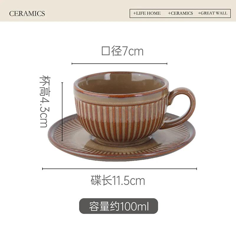 90CC Ретро чашка для эспрессо 6 чашек 6 тарелок набор керамических тарелок кофейня чашка для послеобеденного чая подарочная коробка оптовая продажа 100ML
90CC Ретро чашка для эспрессо 6 чашек 6 тарелок набор керамических тарелок кофейня чашка для послеобеденного чая подарочная коробка оптовая продажа 100ML