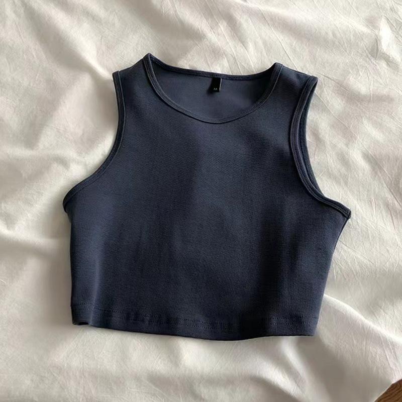 Однотонные тонкие майки без рукавов для женщин, эластичный элегантный повседневный жилет с круглым вырезом, летний универсальный укороченный топ M
Однотонные тонкие майки без рукавов для женщин, эластичный элегантный повседневный жилет с круглым вырезом, летний универсальный укороченный топ M