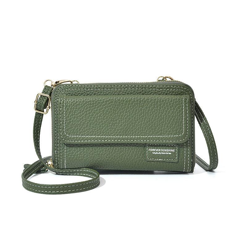 Women S Wallet Horizontal Lychee Pattern Solid Color Mobile Phone Bag Sewing Line Simple Multi-Functional Messenger Bag зелений
Women S Wallet Horizontal Lychee Pattern Solid Color Mobile Phone Bag Sewing Line Simple Multi-Functional Messenger Bag зелений