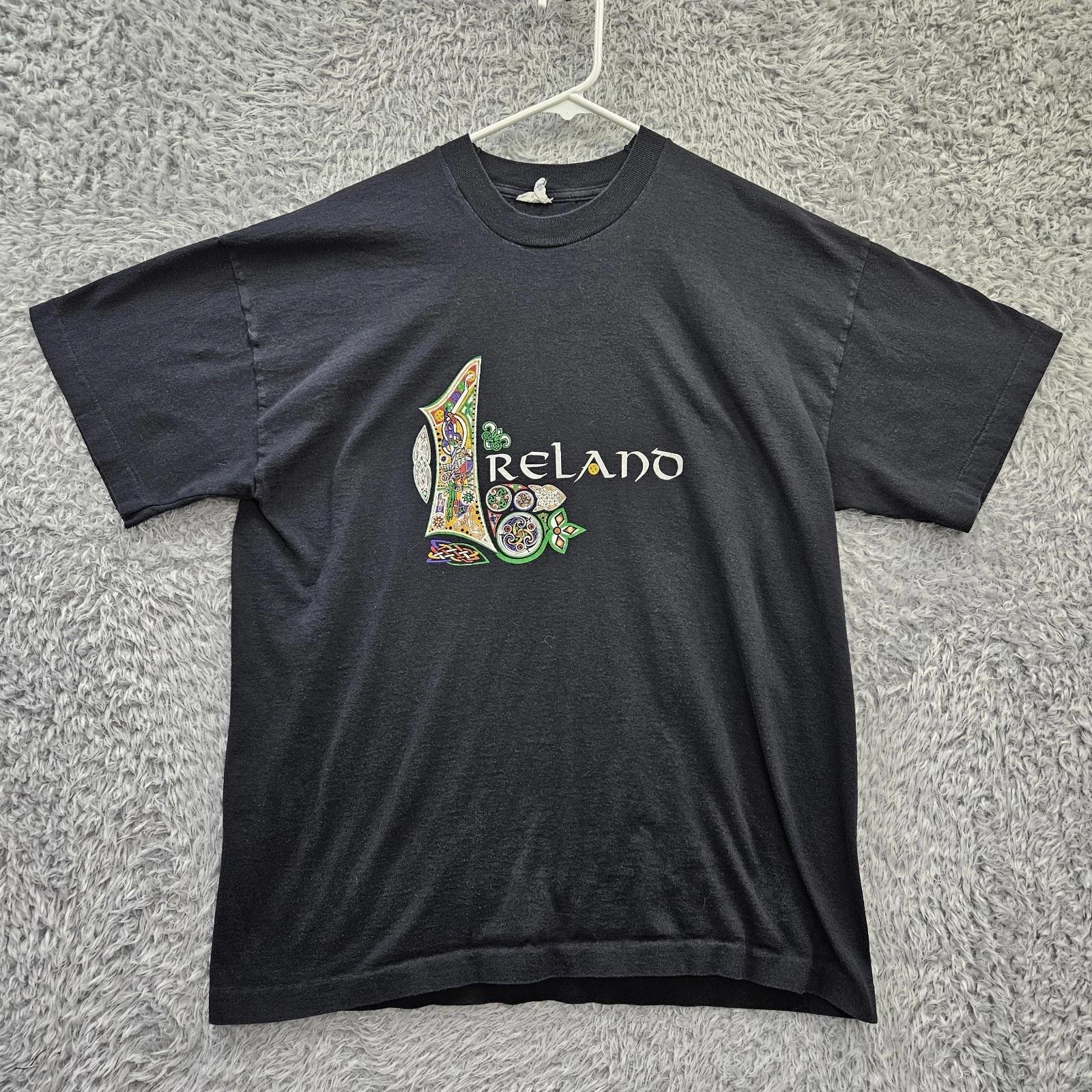 Ireland 100% Cotton T-shirt Mens Tees Top Vintage 90s Screen Stars Single Stitch Black Cotton Gaelic *Hole 2XL
Ireland 100% Cotton T-shirt Mens Tees Top Vintage 90s Screen Stars Single Stitch Black Cotton Gaelic *Hole 2XL
