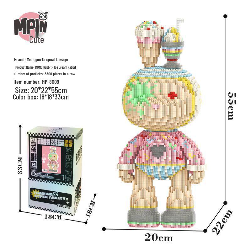 Mengpin 55см Кролик-мороженое Конструктор: Развивающая игрушка и подарок на день рождения для мальчиков и девочек
Mengpin 55см Кролик-мороженое Конструктор: Развивающая игрушка и подарок на день рождения для мальчиков и девочек