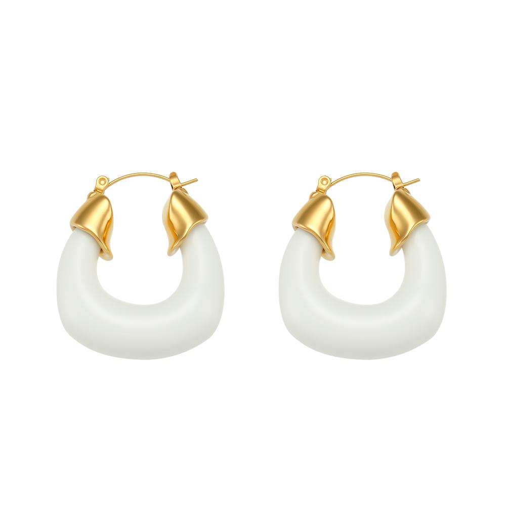 MamacitaSlay 316L Stainless Steel Resin U Shape Hoop Earring 18K Gold Plated Waterproof Jewelry For Women Trendy Chunky Earrings
MamacitaSlay 316L Stainless Steel Resin U Shape Hoop Earring 18K Gold Plated Waterproof Jewelry For Women Trendy Chunky Earrings