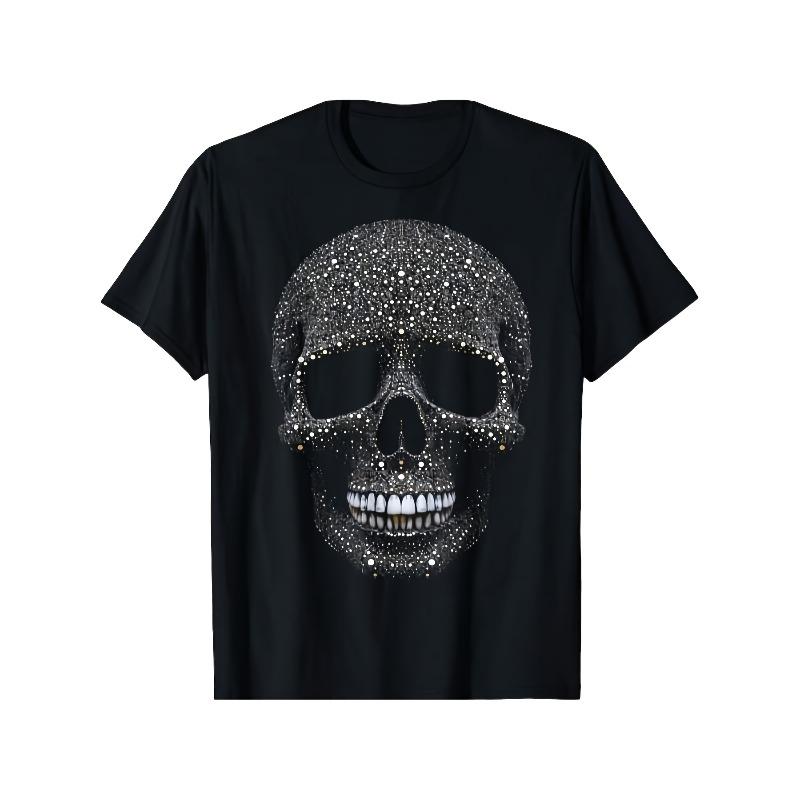 European sizes Men S Gothic Skull & Teeth Graphic T-Shirt - with Sparkling Eyes & Cracked Bone Design, Casual Round Neck Short Sleeve Tee for Casual 4XL чорний
European sizes Men S Gothic Skull & Teeth Graphic T-Shirt - with Sparkling Eyes & Cracked Bone Design, Casual Round Neck Short Sleeve Tee for Casual 4XL чорний
