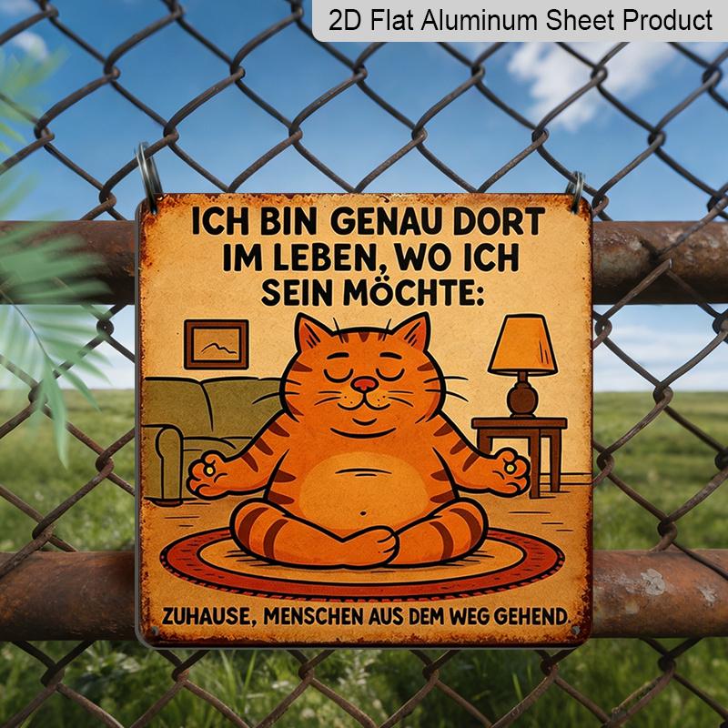 2D Flat - 1pc Vintage Aluminum Metal Sign, Outdoor Decorative Wall Plaque, Retro Tin Style, Featuring A Fun Cat Theme with The Phrase 20*20cm
2D Flat - 1pc Vintage Aluminum Metal Sign, Outdoor Decorative Wall Plaque, Retro Tin Style, Featuring A Fun Cat Theme with The Phrase 20*20cm
