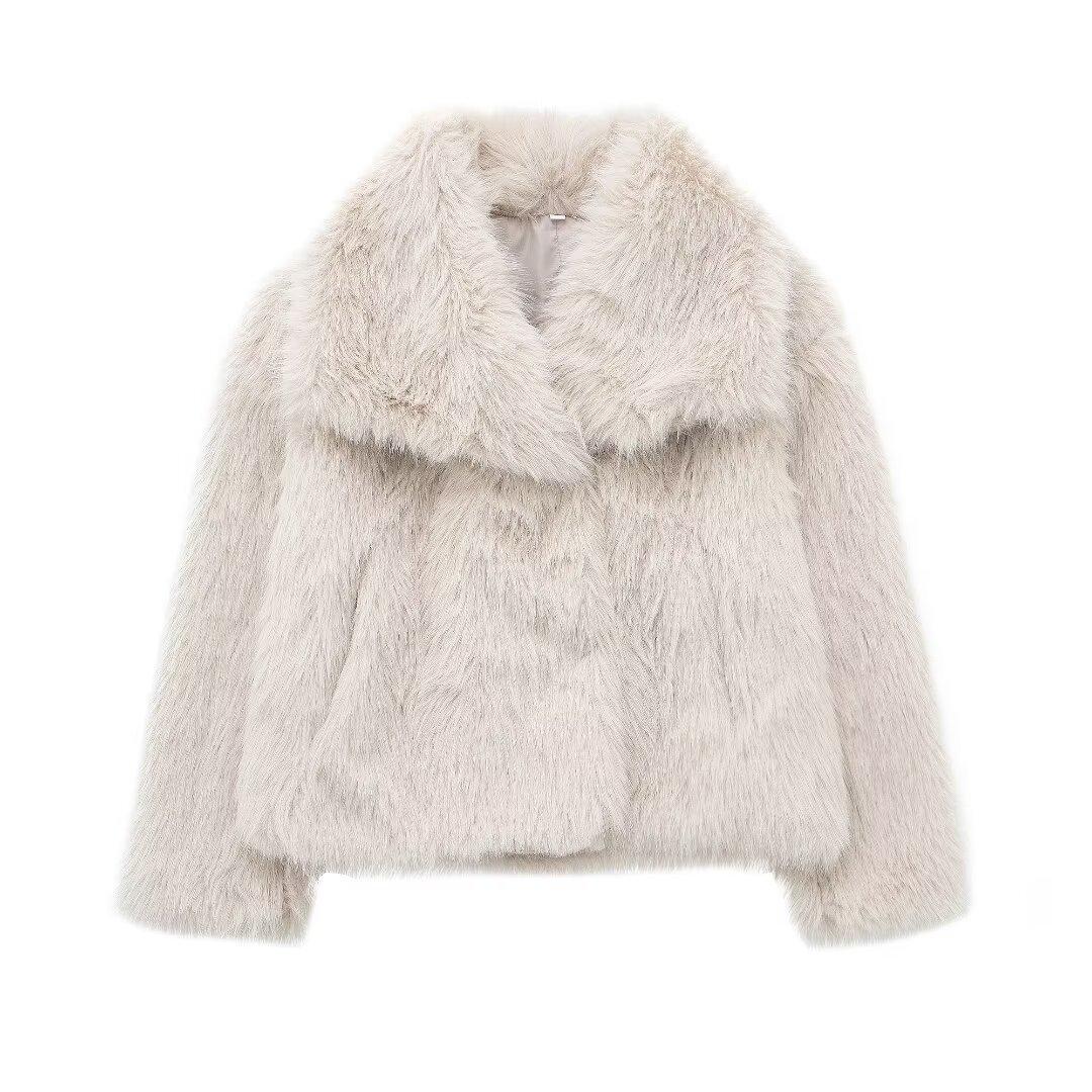 Women s Faux Fur Lapel Coat - Spring European & American Fashion, Loose Fit Hot Style XS
Women s Faux Fur Lapel Coat - Spring European & American Fashion, Loose Fit Hot Style XS