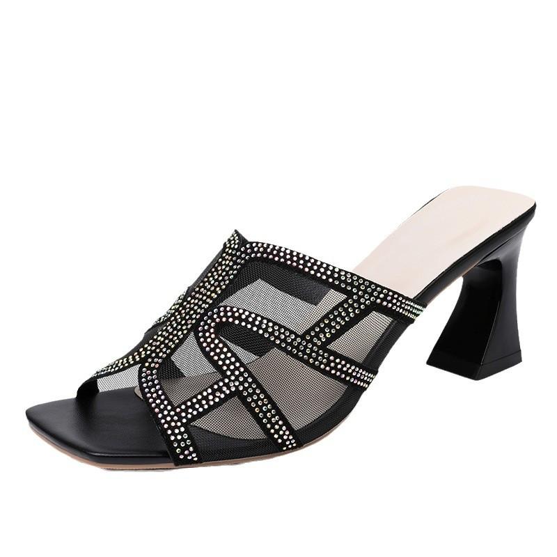 Rhinestone sandals women s new mid-heel thick heel breathable mesh slippers in summer 2025 wear women s cool slippers 34 чёрный
Rhinestone sandals women s new mid-heel thick heel breathable mesh slippers in summer 2025 wear women s cool slippers 34 чёрный