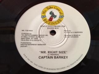 7inch Record CAPTAIN BARKEY NINJA KID LEROY Mr. Right Size No Man Cant... MRTCB002 Mr. Take Care O 1997 Reggae Ska Dub Used
7inch Record CAPTAIN BARKEY NINJA KID LEROY Mr. Right Size No Man Cant... MRTCB002 Mr. Take Care O 1997 Reggae Ska Dub Used