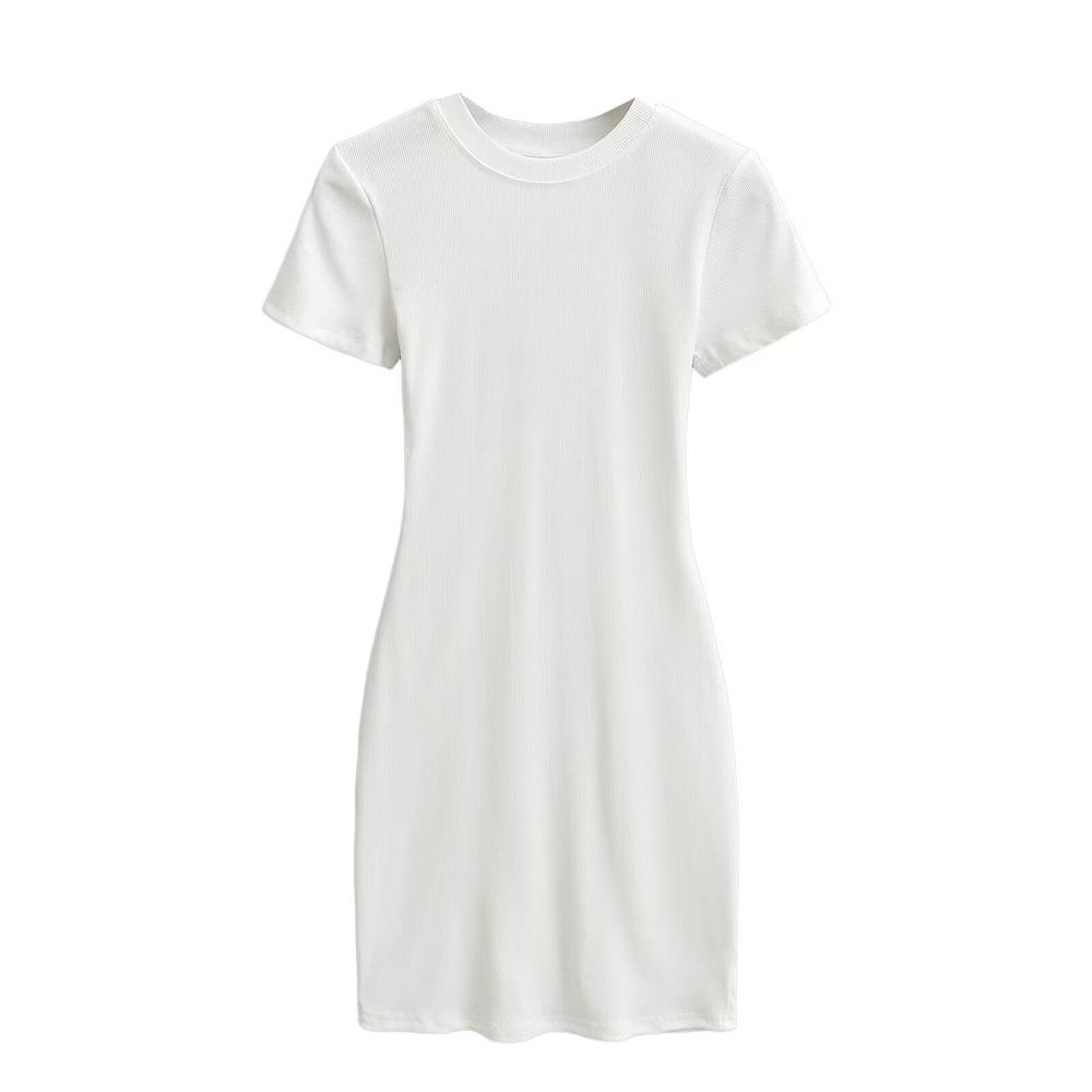 Модное женское облегающее платье с круглым вырезом - Короткий рукав, Облегающее, С поясом на талии, Однотонное, Летний стиль Small
Модное женское облегающее платье с круглым вырезом - Короткий рукав, Облегающее, С поясом на талии, Однотонное, Летний стиль Small