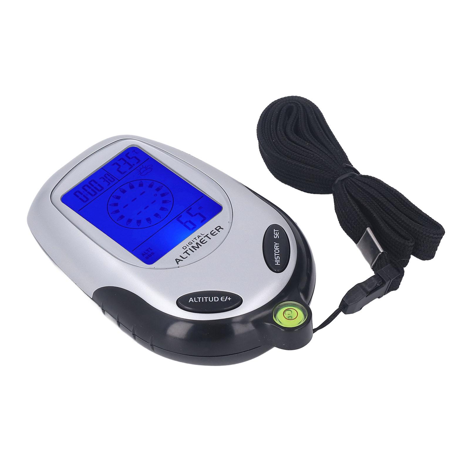 6 in 1 Altimeter Barometer Digital Display Multifunctional Thermometer Clock for Outdoor
6 in 1 Altimeter Barometer Digital Display Multifunctional Thermometer Clock for Outdoor