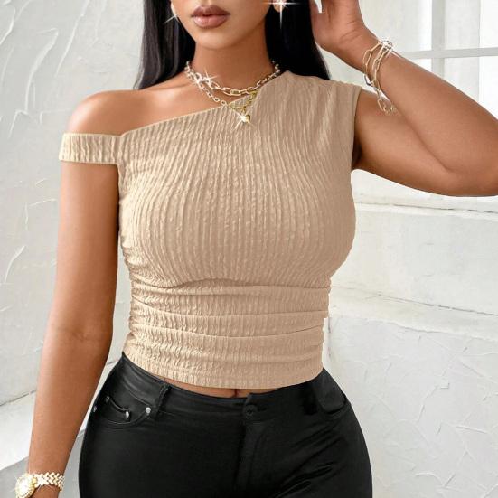 Yousheng Women Tops Asymmetrical Design Regular Fit Tops Asymmetric Skew Collar Short Sleeve Slim Tops Daily Wear S зелений
Yousheng Women Tops Asymmetrical Design Regular Fit Tops Asymmetric Skew Collar Short Sleeve Slim Tops Daily Wear S зелений