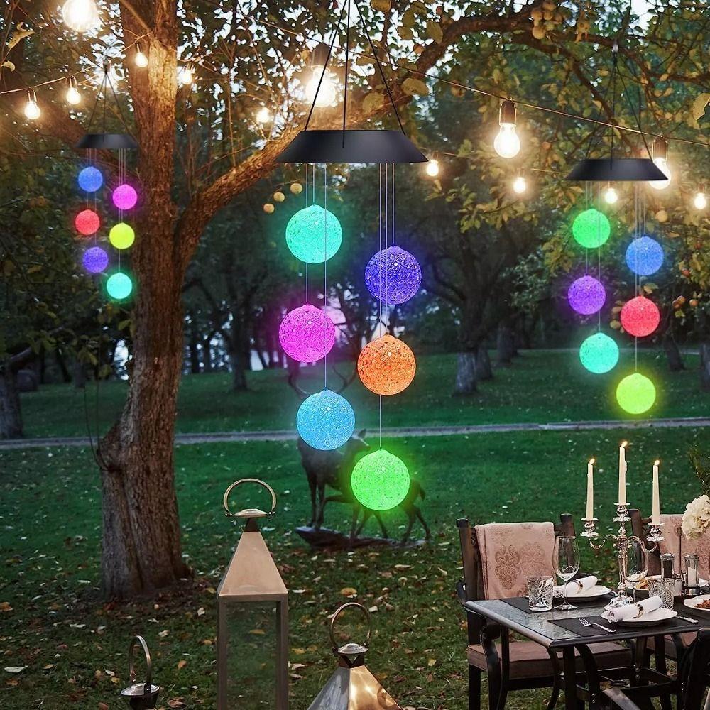Dimmable Solar Wind Chimes Solar Powered Pendant Lights New Crystal Ball Outdoor 1pc
Dimmable Solar Wind Chimes Solar Powered Pendant Lights New Crystal Ball Outdoor 1pc