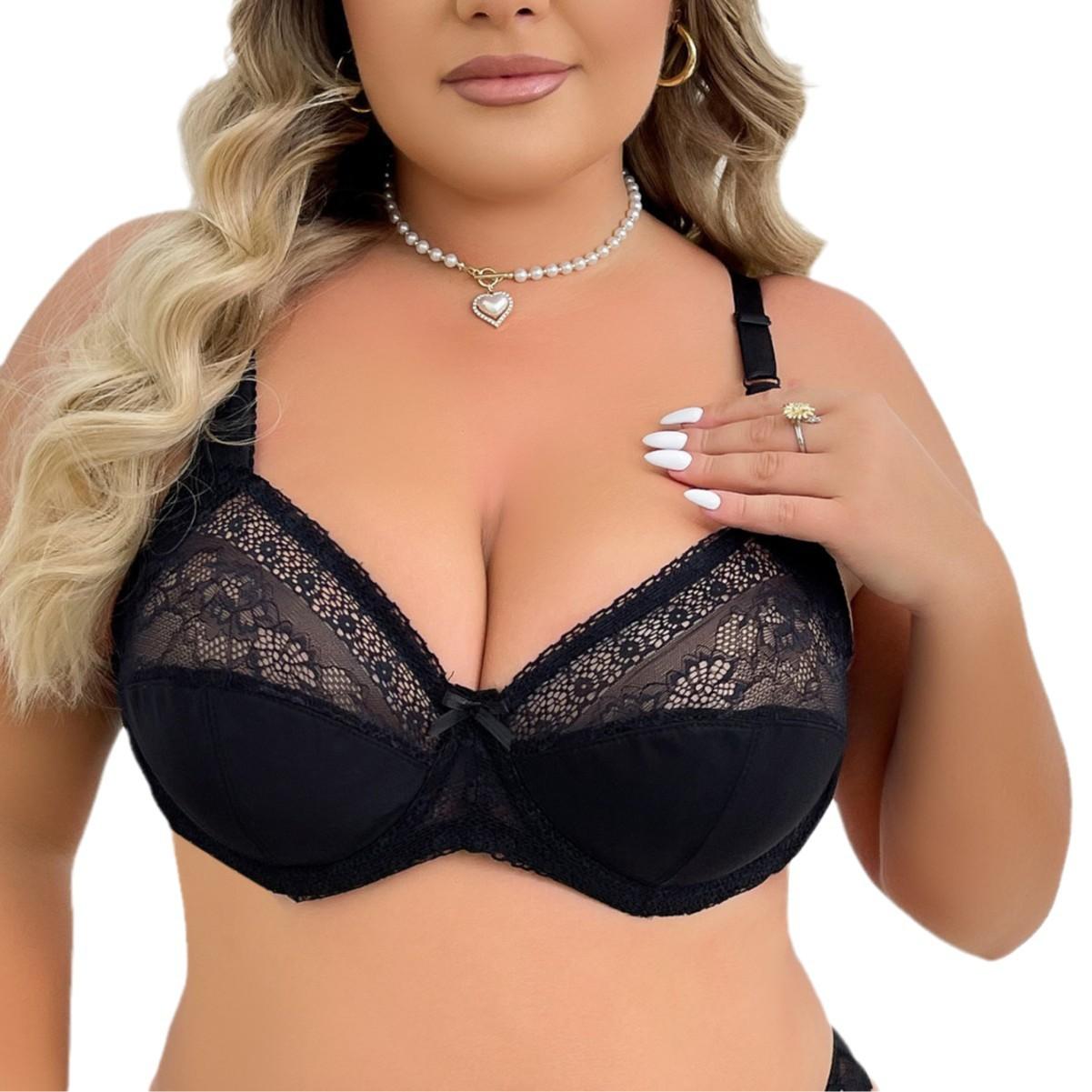 Европейский и американский ультратонкий кружевной бюстгальтер на косточках с двойной застежкой, формирующий, больших размеров 110C чёрный
Европейский и американский ультратонкий кружевной бюстгальтер на косточках с двойной застежкой, формирующий, больших размеров 110C чёрный