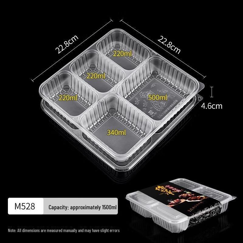 HANDUNYOU 5-Compartment Disposable Meal Prep Containers
HANDUNYOU 5-Compartment Disposable Meal Prep Containers