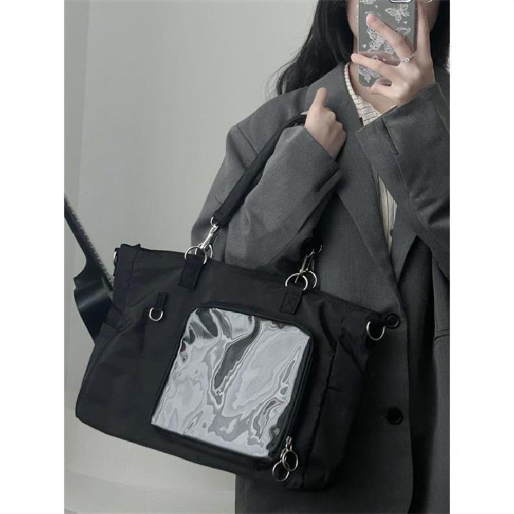 Japanese pain bag niche nylon portable tote bag student going out to class commuter bag large capacity shoulder messenger bag чорний
Japanese pain bag niche nylon portable tote bag student going out to class commuter bag large capacity shoulder messenger bag чорний