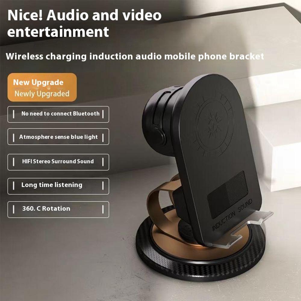 15W Wireless Charger Phone Holder Multifunctional Rotating Phone Charging Stand with Sensor Speaker A
15W Wireless Charger Phone Holder Multifunctional Rotating Phone Charging Stand with Sensor Speaker A