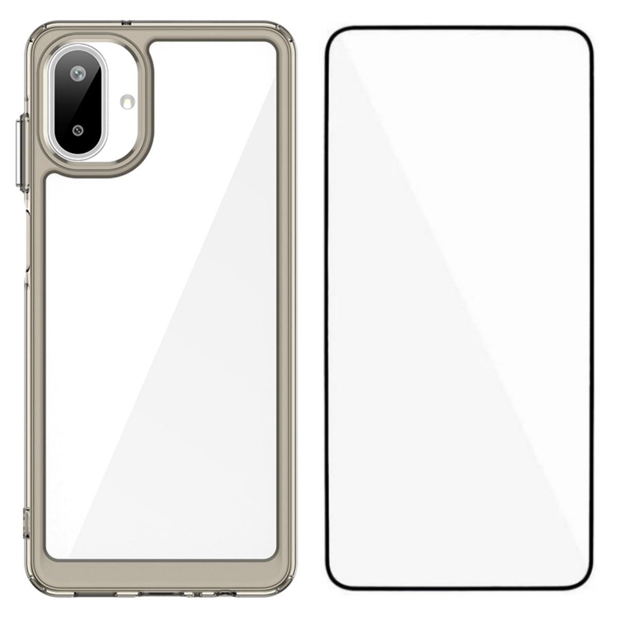 For Samsung Galaxy A07 4G Phone Case WANLONFENG XC Series TPU Acrylic Cover with Tempered Glass (Big Lens Hole) Transparent Grey
For Samsung Galaxy A07 4G Phone Case WANLONFENG XC Series TPU Acrylic Cover with Tempered Glass (Big Lens Hole) Transparent Grey