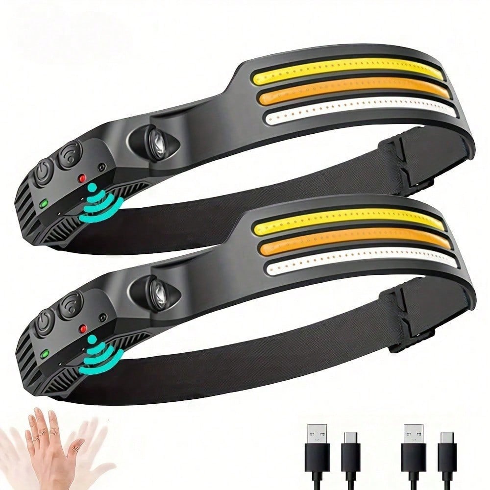 2 Pack Super Bright LED Headlamps, 10 Modes 230° COB Motion Sensor Headlight, Ideal for Camping Hiking Fishing чорний
2 Pack Super Bright LED Headlamps, 10 Modes 230° COB Motion Sensor Headlight, Ideal for Camping Hiking Fishing чорний