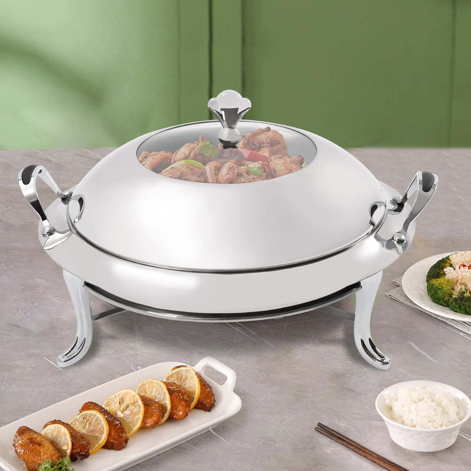Chafing Dish, Stainless Steel Round Buffet Warmer, 38cm/14.96in Serving Tray, 3L/3.17Qt Capacity, Reusable Fuel Holder With Lid серебряный
Chafing Dish, Stainless Steel Round Buffet Warmer, 38cm/14.96in Serving Tray, 3L/3.17Qt Capacity, Reusable Fuel Holder With Lid серебряный