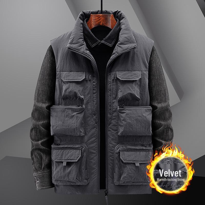 Men s Plus Size Multi-Pocket Workwear Vest - Thick, Sleeveless, for Autumn/Winter 6XL
Men s Plus Size Multi-Pocket Workwear Vest - Thick, Sleeveless, for Autumn/Winter 6XL