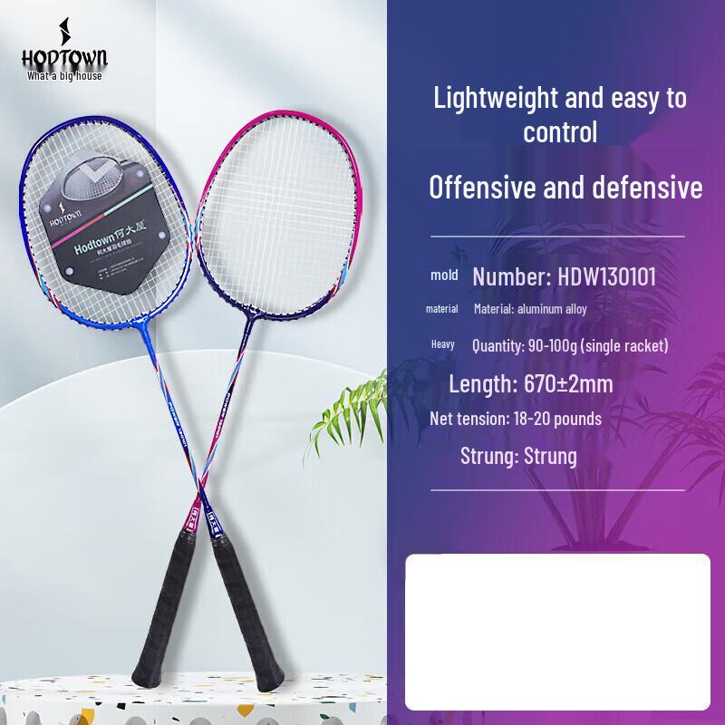 Hodtown Carbon-Aluminum Badminton Racket Set
Hodtown Carbon-Aluminum Badminton Racket Set