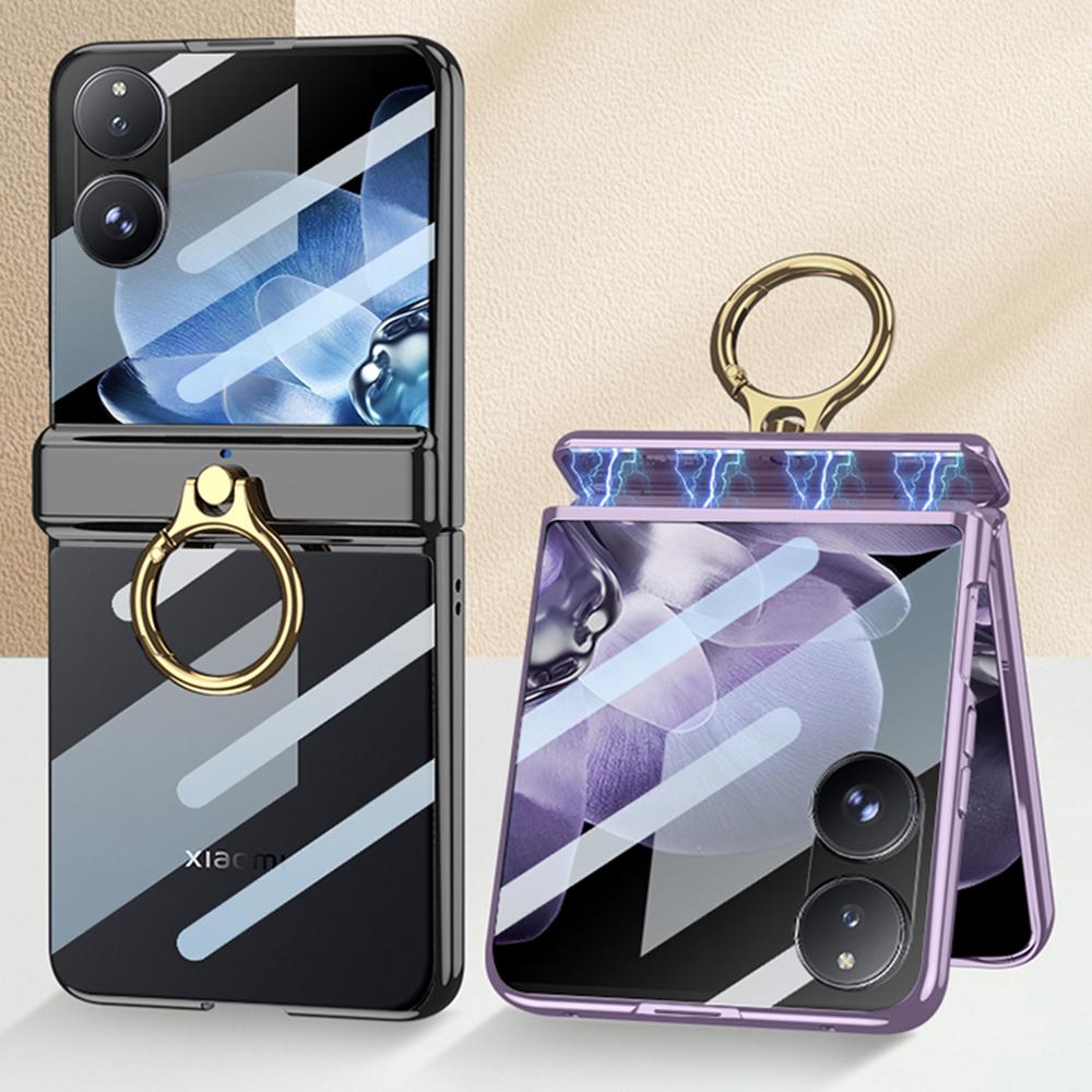 For Xiaomi Mix Flip 5G Case Kickstand Magnetic Hinge PC Phone Cover with Screen Film Purple
For Xiaomi Mix Flip 5G Case Kickstand Magnetic Hinge PC Phone Cover with Screen Film Purple