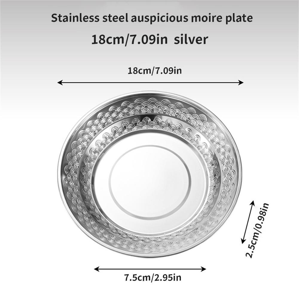 Stainless steel dining plate diameter 7.09 inches/8.66 inches/10.24 inches - modern circular tray suitable for dinner
Stainless steel dining plate diameter 7.09 inches/8.66 inches/10.24 inches - modern circular tray suitable for dinner