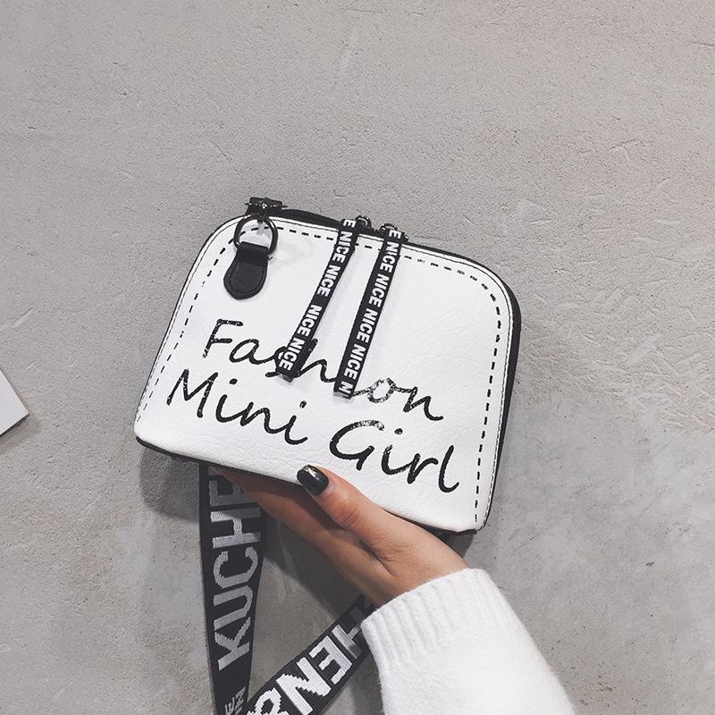 SCIONE женская новая сумка через плечо в стиле ретро с широким ремешком, простая сумка-ракушка 19cm*7cm*14cm белый