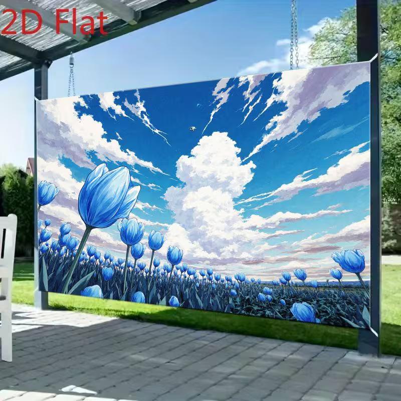 2D Spring Aesthetic Backdrop, Blue Tulip Meadow with Anime-Style Clouds Background 47.2x31.5inch/120*80cm
2D Spring Aesthetic Backdrop, Blue Tulip Meadow with Anime-Style Clouds Background 47.2x31.5inch/120*80cm