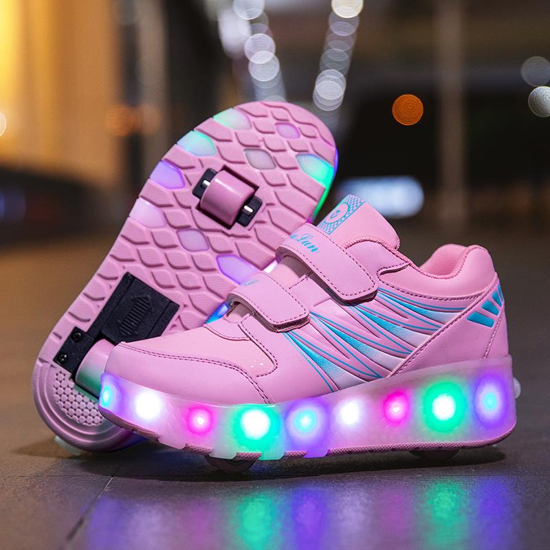 Children s charging runaway shoes double wheel skates boys and girls with wheels pulley shoes 27
Children s charging runaway shoes double wheel skates boys and girls with wheels pulley shoes 27