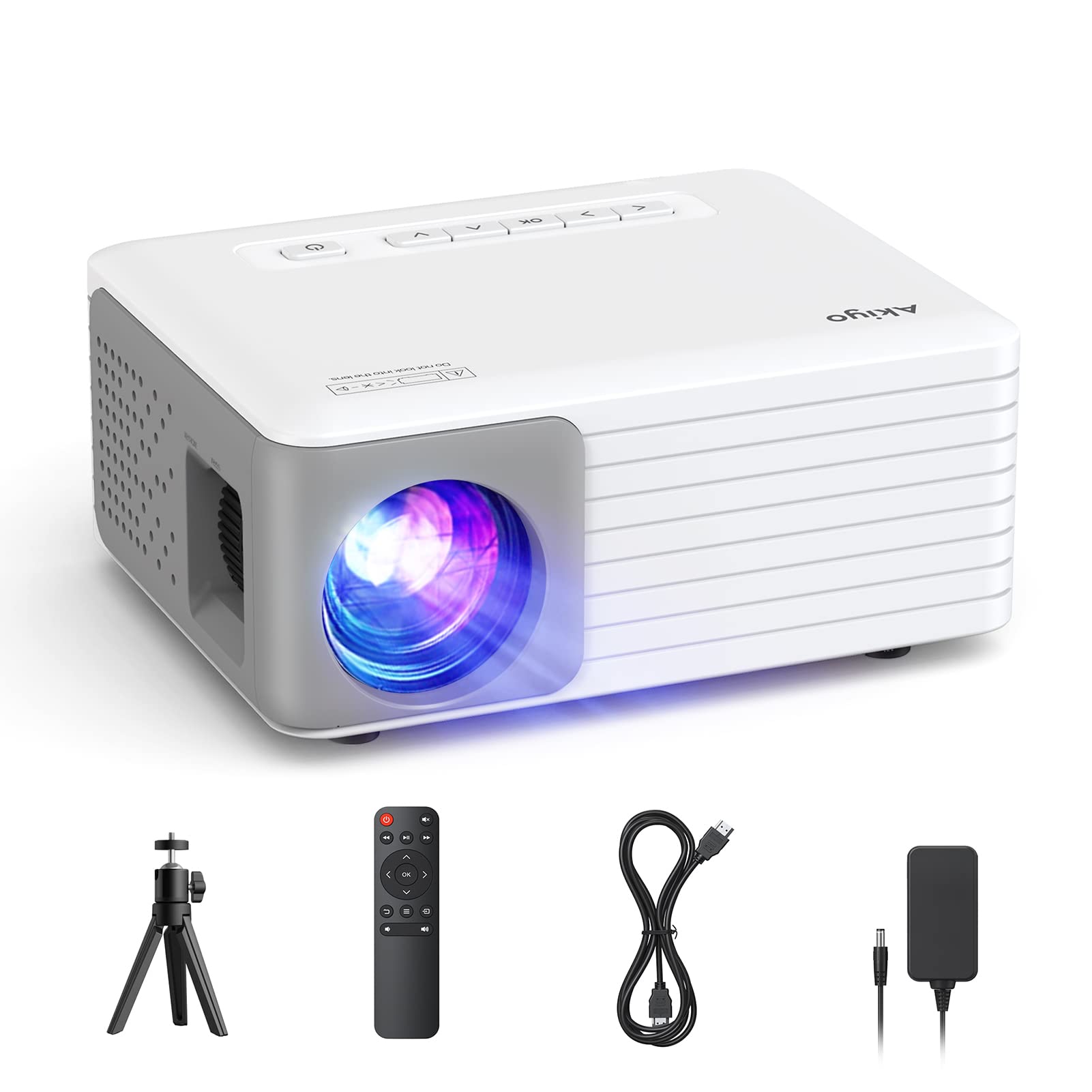 AKIYO Small Projector for Home Use 6500LM 1080P Full HD High Brightness Home Theater HiFi Speaker Zoom Function Keystone Correction Supports
AKIYO Small Projector for Home Use 6500LM 1080P Full HD High Brightness Home Theater HiFi Speaker Zoom Function Keystone Correction Supports