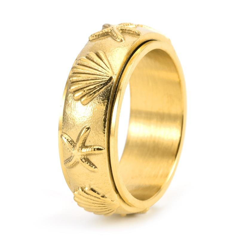 Starfish /Shell Pattern Stainless Steel Spinner Ring for Men Ocean Series Jewelry New 13 золотий
Starfish /Shell Pattern Stainless Steel Spinner Ring for Men Ocean Series Jewelry New 13 золотий