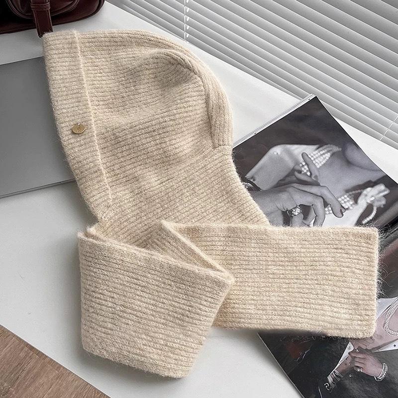 Winter Hat Scarf For Women Knitted Hooded Caps Outdoor Warm One-Piece Neck Collar Beanies Hats For Girls
Winter Hat Scarf For Women Knitted Hooded Caps Outdoor Warm One-Piece Neck Collar Beanies Hats For Girls