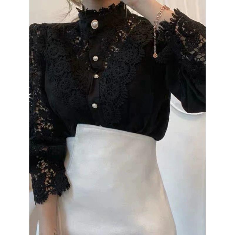 Lace Hollow Slim Button Shirt for Women Women Lace Hollow Button Shirts WHITE L(L)
Lace Hollow Slim Button Shirt for Women Women Lace Hollow Button Shirts WHITE L(L)