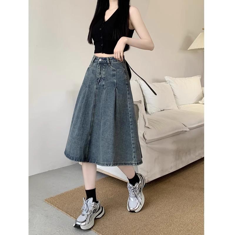 High Waist A-Line Denim Skirt Midi Dress Vintage Style Casual High Oil Women s Fashion European Goods Skirt Dress S
High Waist A-Line Denim Skirt Midi Dress Vintage Style Casual High Oil Women s Fashion European Goods Skirt Dress S
