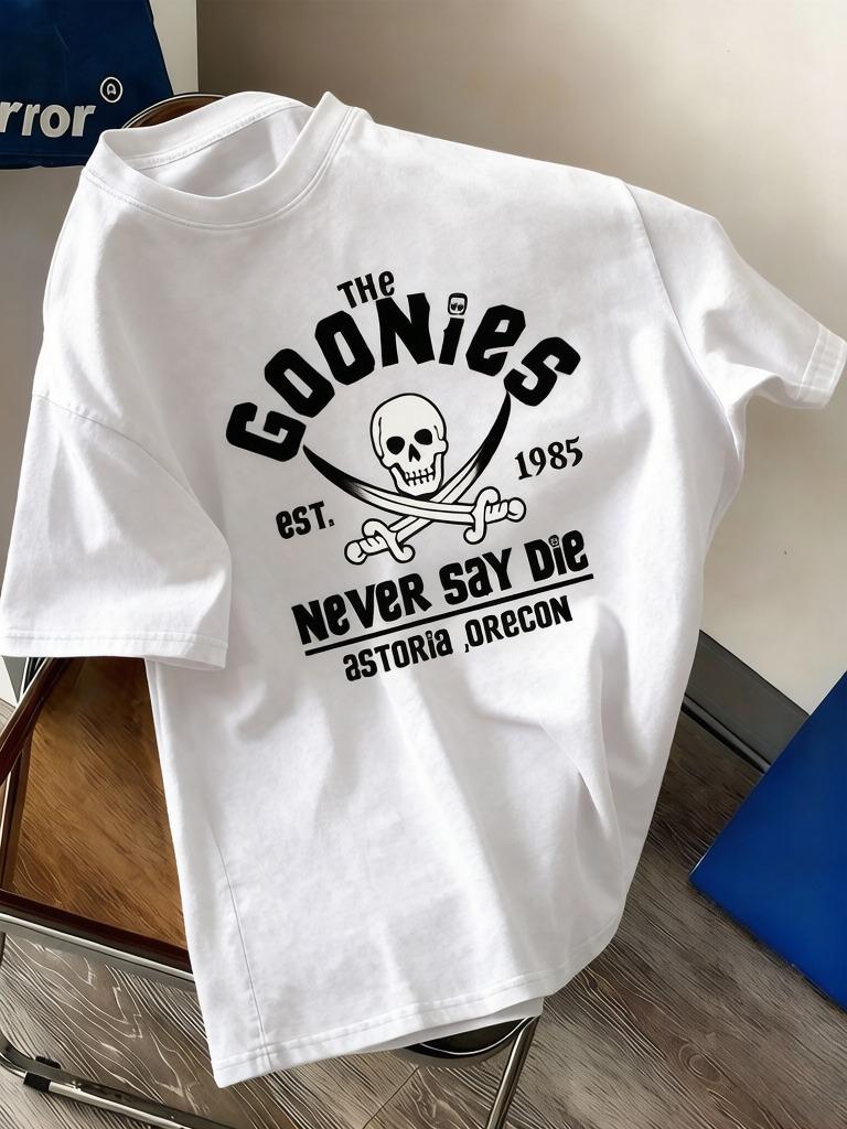 The Goonies Skeleton Printed Washed TShirts Womens Cotton Short Sleeve Tops Hip Hop ONeck T Shirt Summer Clothes S
The Goonies Skeleton Printed Washed TShirts Womens Cotton Short Sleeve Tops Hip Hop ONeck T Shirt Summer Clothes S