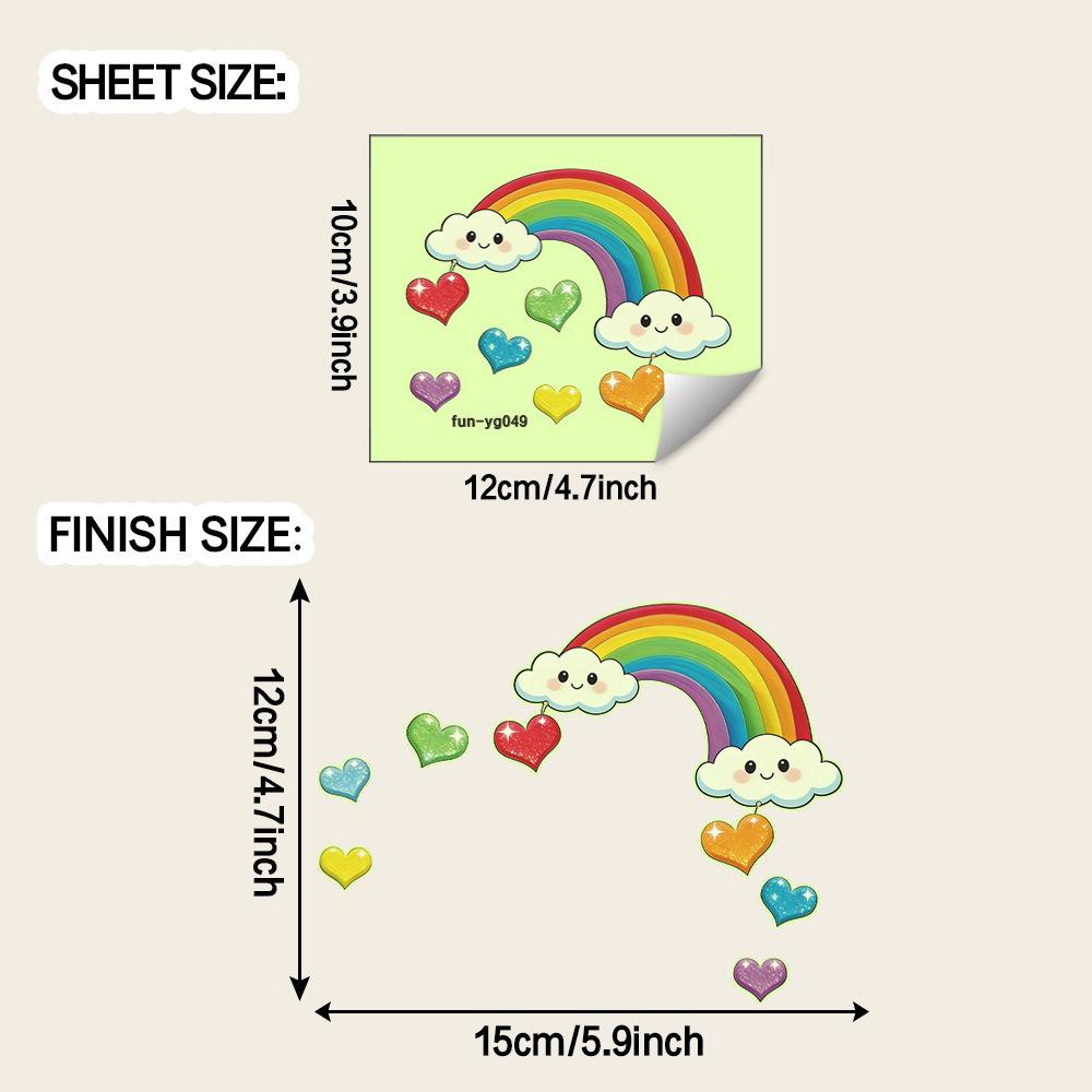 Cartoon Heart Rainbow Children s Bedroom Wall Switch Beautification Night Light Wall Sticker 10*12cm/fun-yg049
Cartoon Heart Rainbow Children s Bedroom Wall Switch Beautification Night Light Wall Sticker 10*12cm/fun-yg049