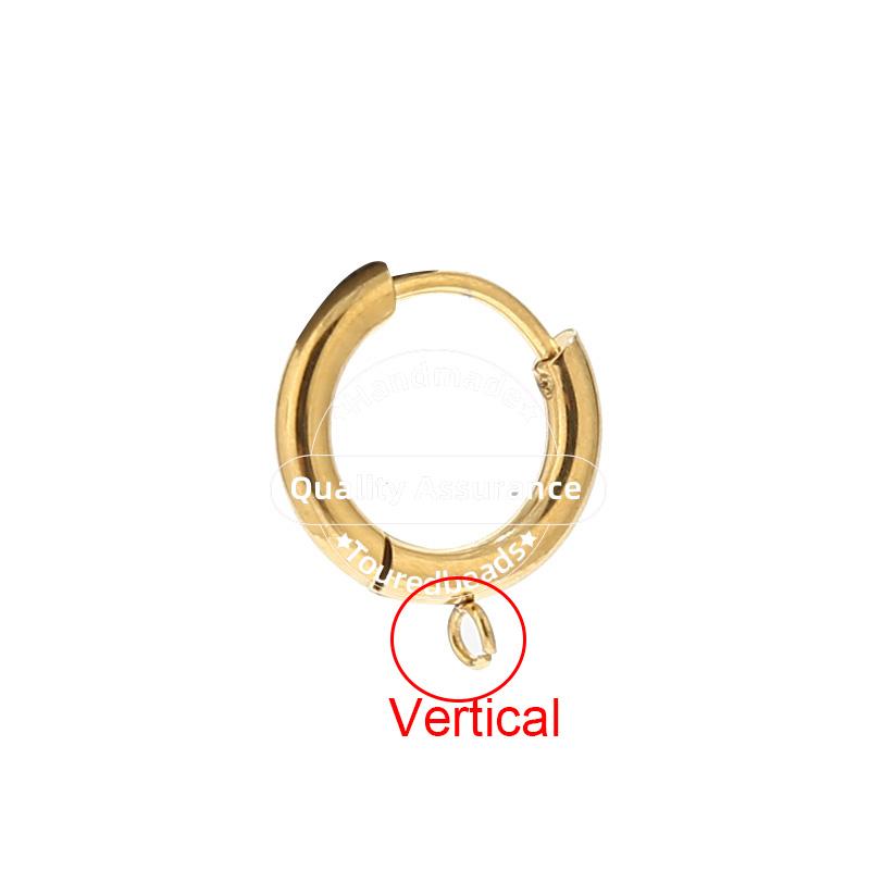10pcs Stainless Steel Gold Huggie Earring Hooks with Loop Round Ear Post with Open Jump Ring for DIY Jewelry Components
10pcs Stainless Steel Gold Huggie Earring Hooks with Loop Round Ear Post with Open Jump Ring for DIY Jewelry Components